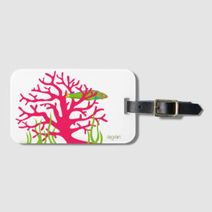 Rosa Coral Underwater Bagagebricka