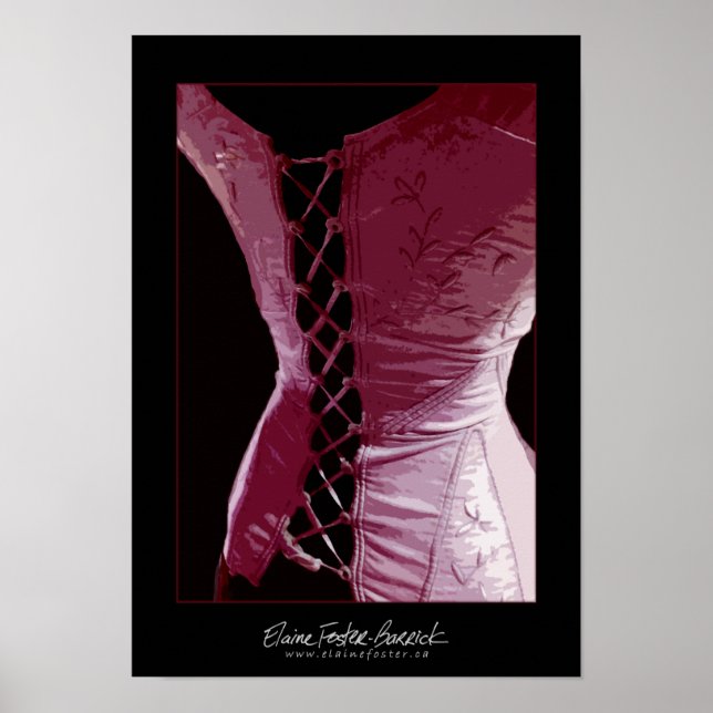 Rosa Corset - Skriv ut Poster (Framsidan)