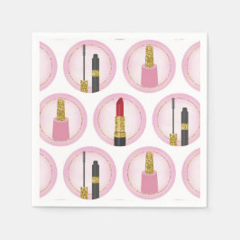 Rosa Cosmetology för Makeupskönhetsmedelmönster Pappersservett