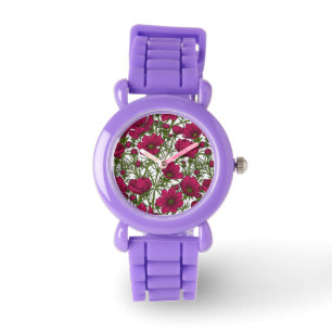 Rosa Cosmos blommor Armbandsur