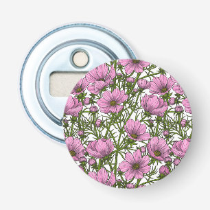 Rosa Cosmos blommor Flasköppnare