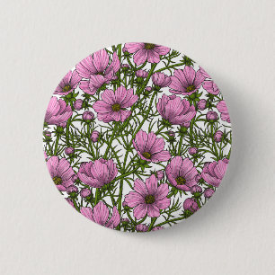 Rosa Cosmos blommor Knapp
