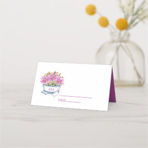 Rosa Cosmos-Bordsnummer och platskort Placeringskort