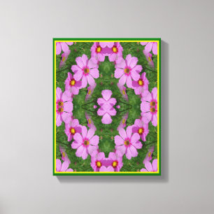 Rosa Cosmos Daisy Flowers Abstrakt Natur Canvastryck