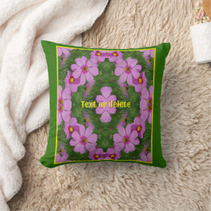 Rosa Cosmos Daisy Flowers Nature Personlig Kudde