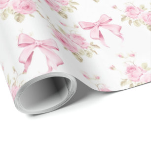Rosa Cottage Ro med Bow Coquette Presentpapper