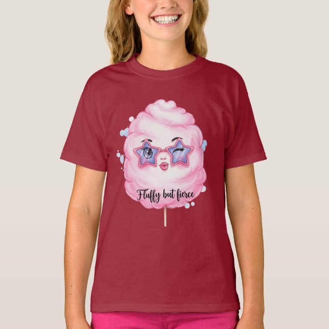 Rosa Cotton Candy, av Natasha Us T Shirt (Framsida)