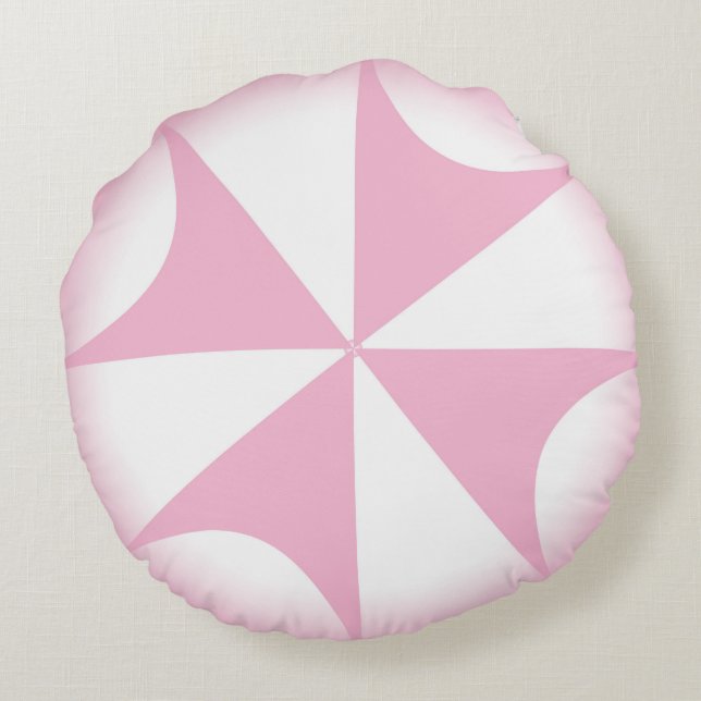 Rosa Cotton Candy Kor Söt Thrid Rund Kudde (Baksidan)