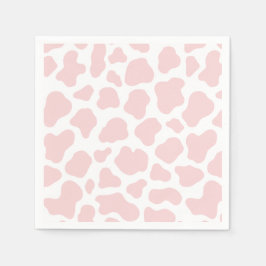 Rosa Cow Mönster Pappersservett
