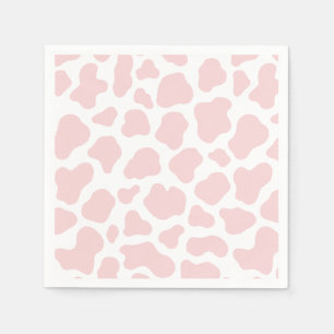 Rosa Cow Mönster Pappersservett