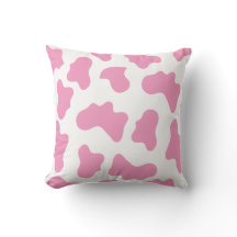 Rosa Cow Mönster Pillow
