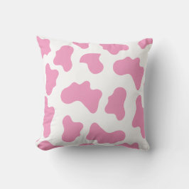 Rosa Cow Mönster Pillow Kudde