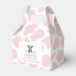 Rosa Cow Mönster Presentaskar