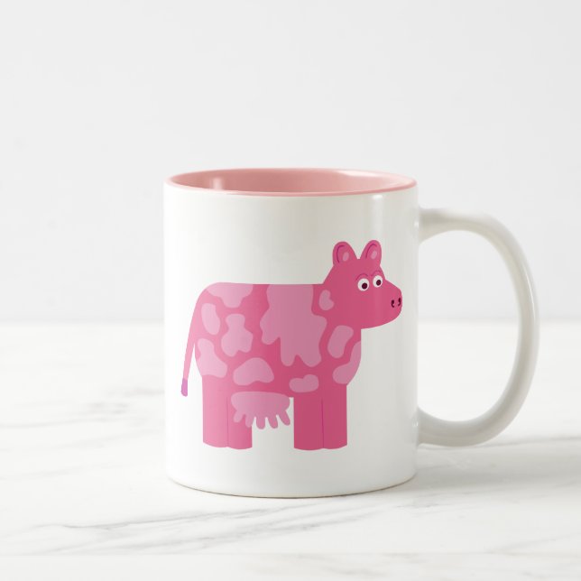 Rosa Cow Två-Tonad Mugg (Höger)