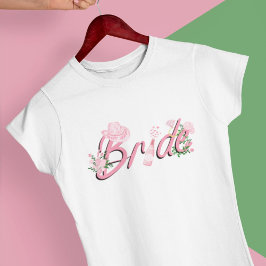 Rosa Cowboy Hat with Flowers Bride T Shirt