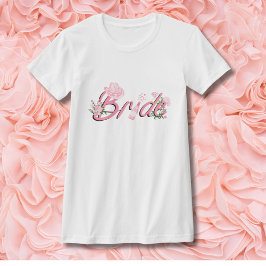Rosa Cowboy Hat with Flowers Bride T Shirt