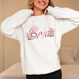 Rosa cowboyhatt med blommor brud  t shirt