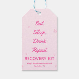 Rosa Cowgirl Bachelorette Recovery Kit Märkre Presentetikett