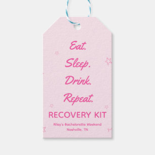 Rosa Cowgirl Bachelorette Recovery Kit Märkre Presentetikett