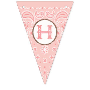  Rosa Cowgirl Bandana   GRATTIS PÅ FÖDELSEDAGEN Vimplar