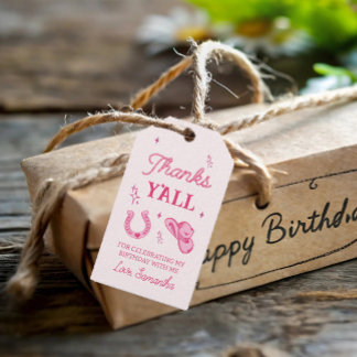 Rosa Cowgirl Boots Rodeo Presentetikett