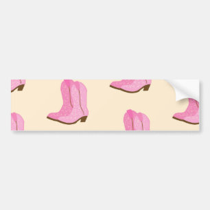 Rosa Cowgirl Cowboy Boots Land Texas Ranch Bildekal