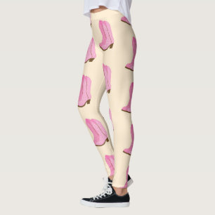 Rosa Cowgirl Cowboy Boots Land Texas Ranch Leggings