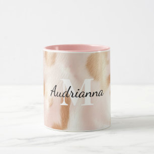 Rosa Cowgirl Cowhide Monogram Mugg