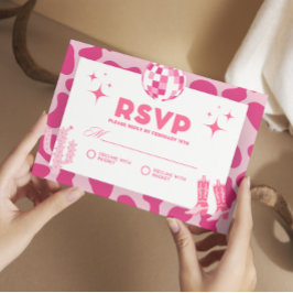 Rosa Cowgirl Disco Går med oss OSA Tilläggskort