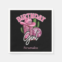 Rosa Cowgirl Födelsedag Western Glam Personlig