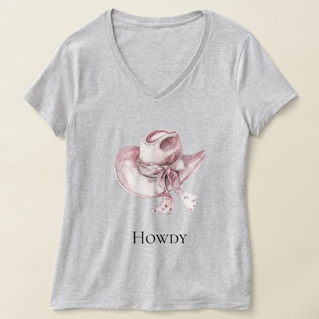 Rosa Cowgirl Hat T Shirt (Laydown)