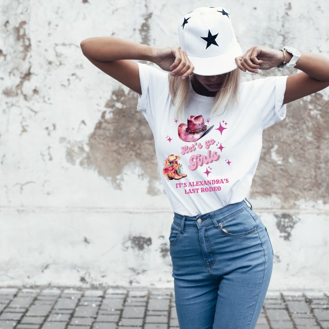 Rosa Cowgirl Nashville Låt oss Go Girls Bacheloret T Shirt (Skapare uppladdad)