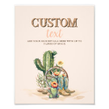 Rosa Cowgirl Rodeo Party Cactus Boots