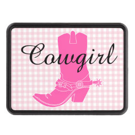 Rosa Cowgirl Trailer Hitch-täckning Skydd För Dragkrok