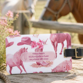 Rosa Cowgirl-Västerländsk Bagagebricka