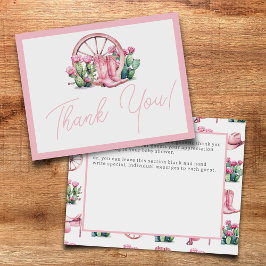 Rosa Cowgirl Western Cactus Baby Shower Tack Kort