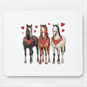 Rosa Cowgirl Westernare Valentine Horse Kärlek för Musmatta