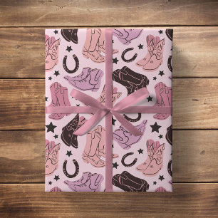 Rosa cowgirlstövlar western rodeo flicka södra presentpapper