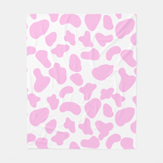 Rosa Cowprint Fleece Blanket (Framsidan)