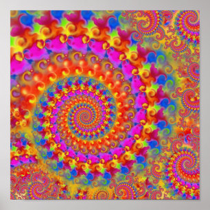 Rosa Crazy Fractal Poster
