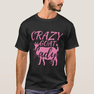 Rosa Crazy Goat Dam Heart Kärlek Design Funny Gift T Shirt