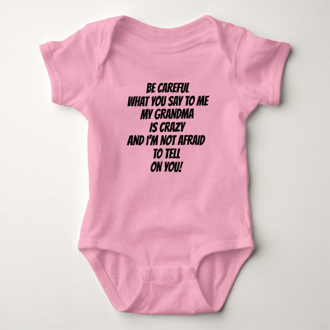 Rosa Crazy Grandma Infant T Shirt (Framsida)