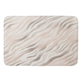 Rosa Cream Beige Zebra Animal Print Badrumsmatta