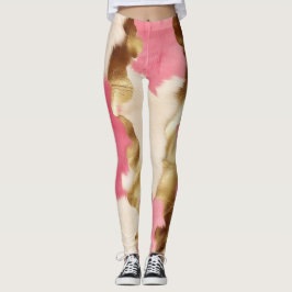 Rosa Cream Guld Cowhide Leggings