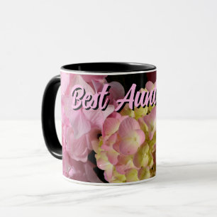 Rosa Cream Hydrangeas gult rosa blommigt Best Most Mugg