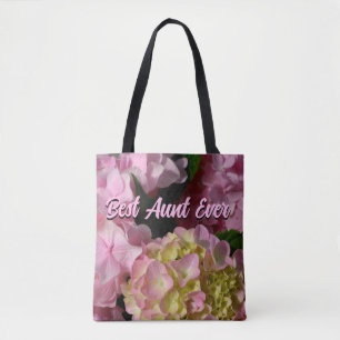 Rosa Cream Hydrangeas gult rosa blommigt best Most Tygkasse