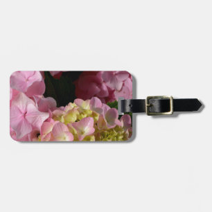 Rosa Cream Hydrangeas gult rosa grönt blommigt Bagagebricka