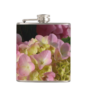 Rosa Cream Hydrangeas gult rosa grönt blommigt Fickplunta