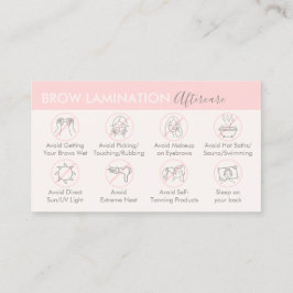 Rosa Cream Öga Brow Lamination Aftercare Adress Ad Visitkort
