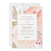 Rosa Cream Peach Sage Grönt Bröllop